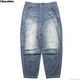 SALE 10��OFF LIBERAIDERS DENIM SARROUEL PANTS (BLUE) #77701