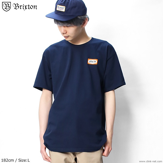 BRIXTON ROCKFORD S/S STANDARD TEE (NAVY)