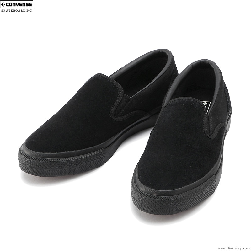 Converse 黒 スエード スリッポン 9.5 CONVERSE コンバース スニーカー メンズ 靴 スリッポン スエード