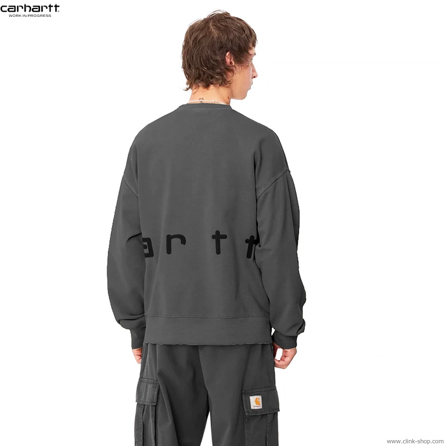 CARHARTT WIP FELT SCRIPT SWEATSHIRT (BLACK/BLACK)