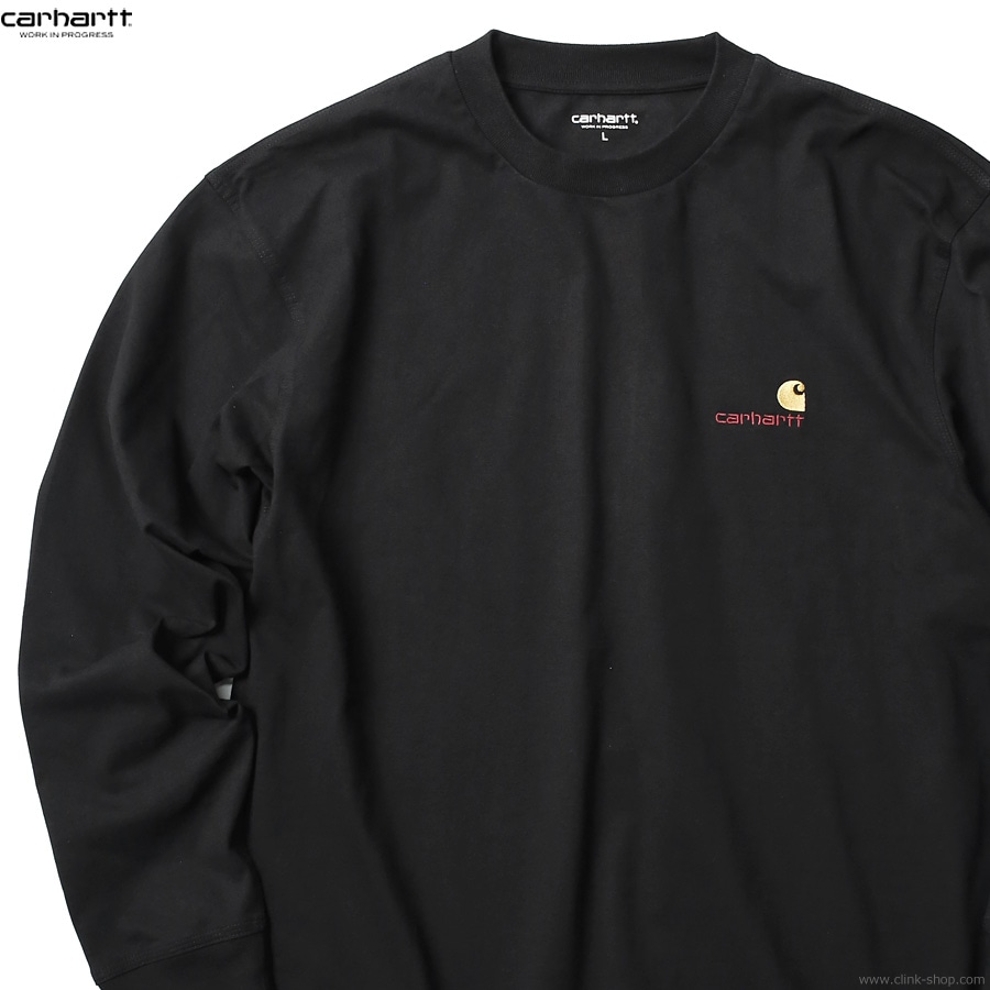 CARHARTT WIP L/S AMERICAN SCRIPT T-SHIRT (BLACK)