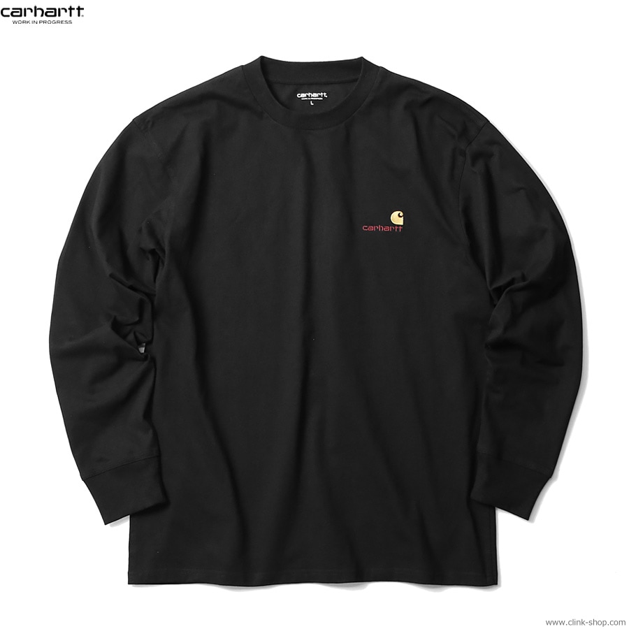 CARHARTT WIP L/S AMERICAN SCRIPT T-SHIRT (BLACK)