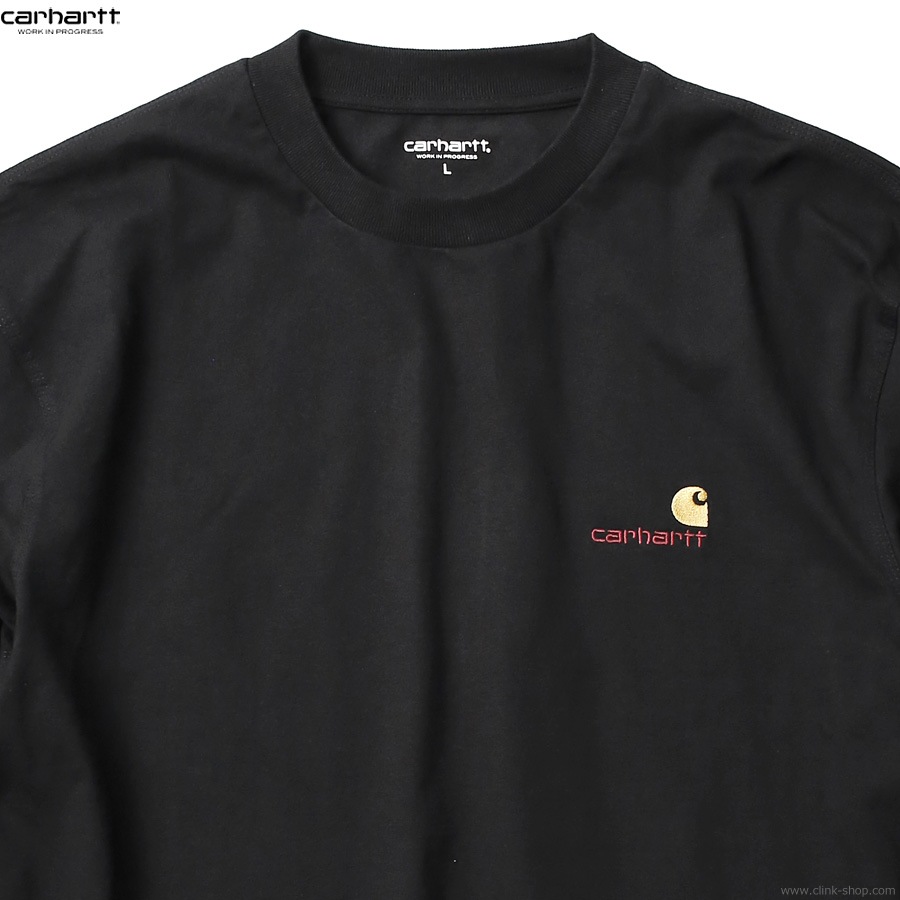 CARHARTT WIP L/S AMERICAN SCRIPT T-SHIRT (BLACK)