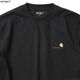 CARHARTT WIP L/S AMERICAN SCRIPT T-SHIRT (BLACK)