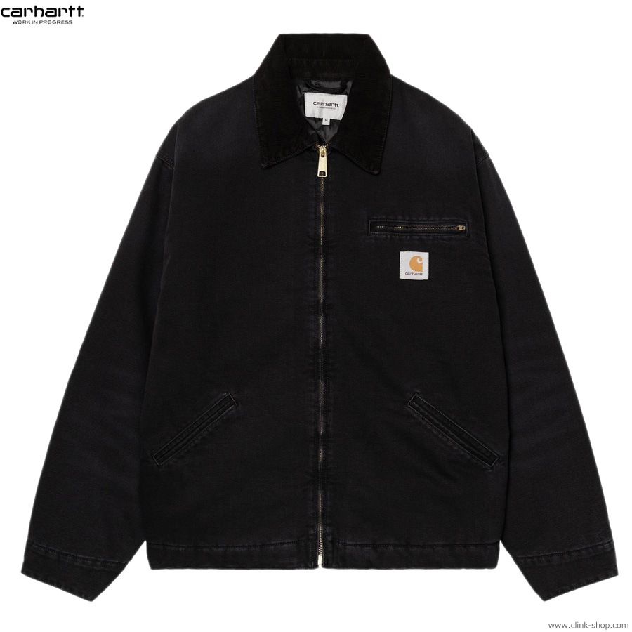 CARHARTT WIP OG DETROIT JACKET - Black / Black (stone canvas)