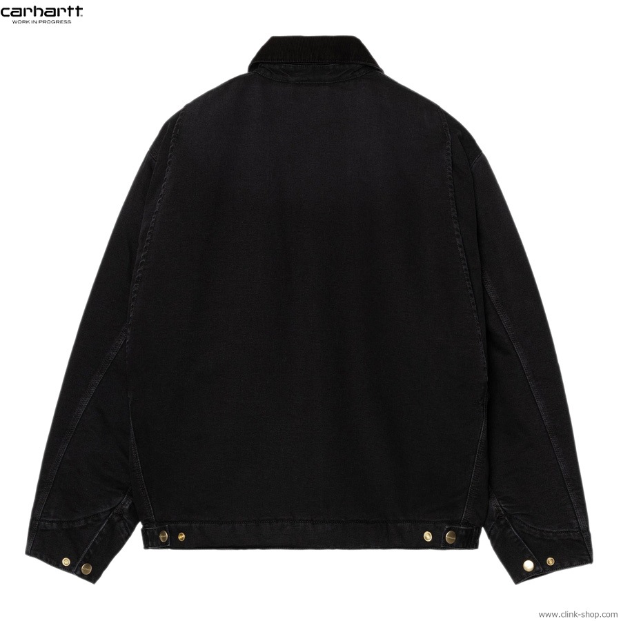 CARHARTT WIP OG DETROIT JACKET - Black / Black (stone canvas)