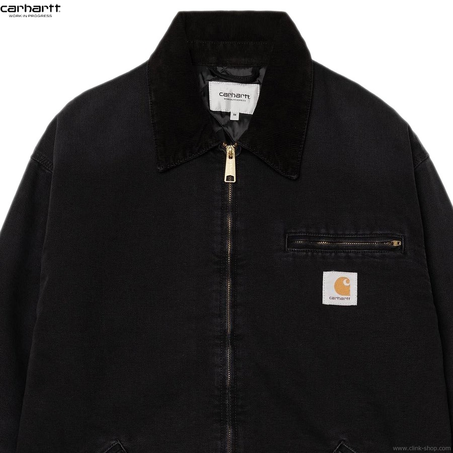 CARHARTT WIP OG DETROIT JACKET - Black / Black (stone canvas)