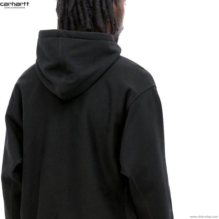 CARHARTT WIP HOODED AMERICAN SCRIPT SWEATSHIRT (BLACK)