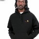 CARHARTT WIP HOODED AMERICAN SCRIPT SWEATSHIRT (BLACK)