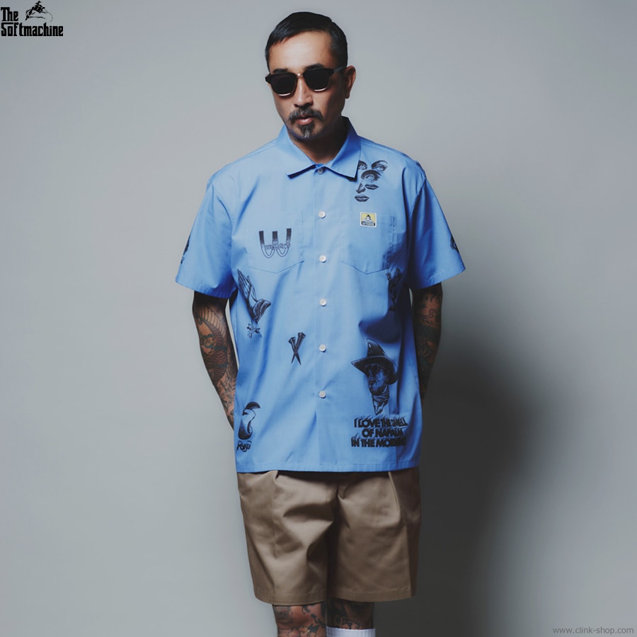 SOFTMACHINE SCRAWL SHIRTS S/S (BLUE)