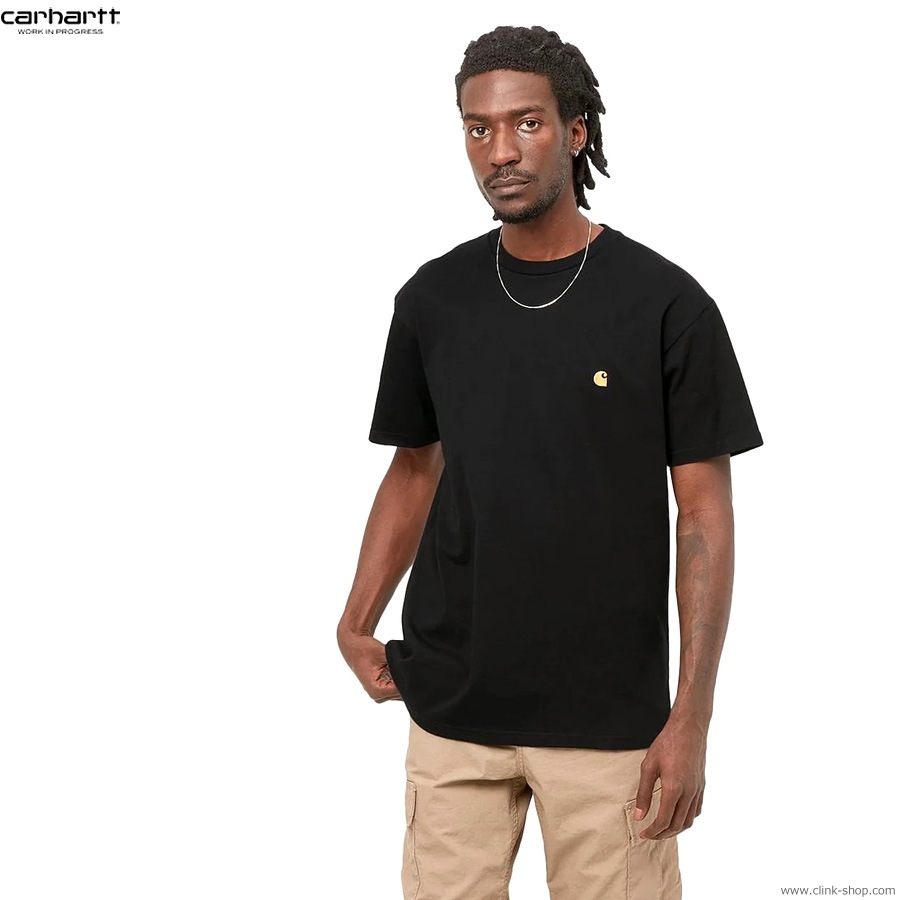 CARHARTT WIP S/S CHASE T-SHIRT (BLACK/GOLD)