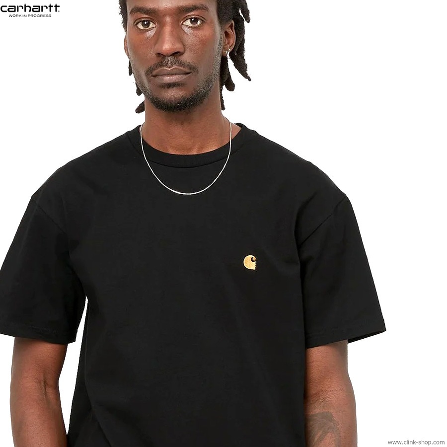 CARHARTT WIP S/S CHASE T-SHIRT (BLACK/GOLD)