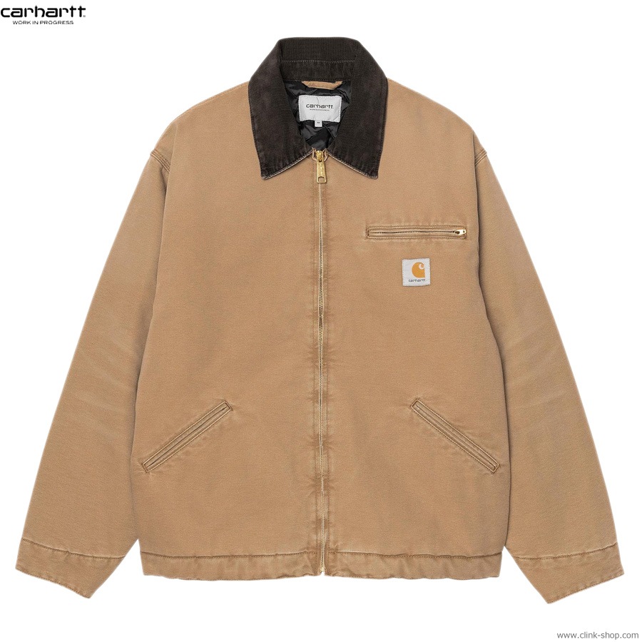 CARHARTT WIP OG DETROIT JACKET - Hamilton Brown / Tobacco (stone canvas)