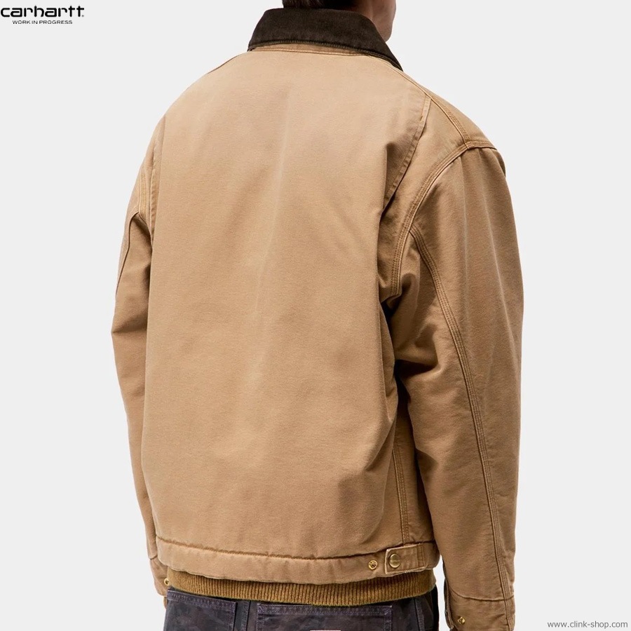 CARHARTT WIP OG DETROIT JACKET - Hamilton Brown / Tobacco (stone canvas)
