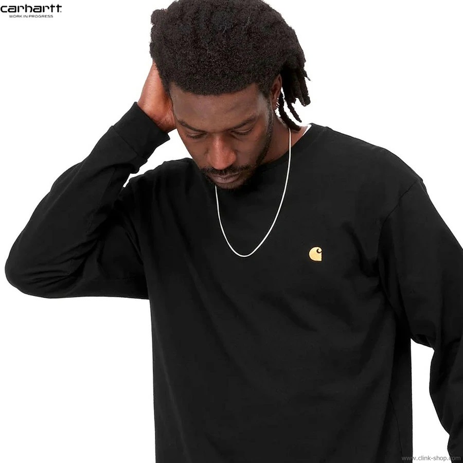 CARHARTT WIP L/S CHASE T-SHIRT (BLACK/GOLD)