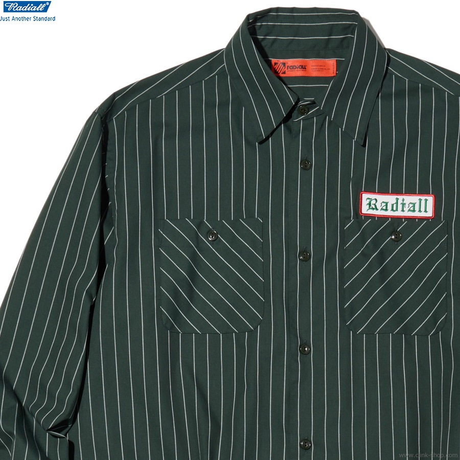 CLINK｜RADIALL VOX - REGULAR COLLARED SHIRT L/S (FOREST GREEN