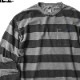 LIBERAIDERS STRIPE L/S TEE (CHARCOAL) #72501