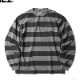 LIBERAIDERS STRIPE L/S TEE (CHARCOAL) #72501