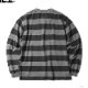 LIBERAIDERS STRIPE L/S TEE (CHARCOAL) #72501