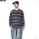 LIBERAIDERS STRIPE L/S TEE (CHARCOAL) #72501