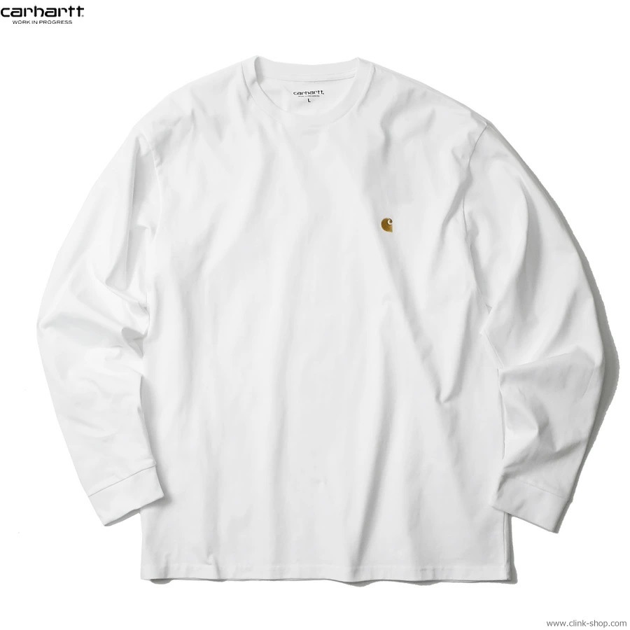 CARHARTT WIP L/S CHASE T-SHIRT (WHITE/GOLD)