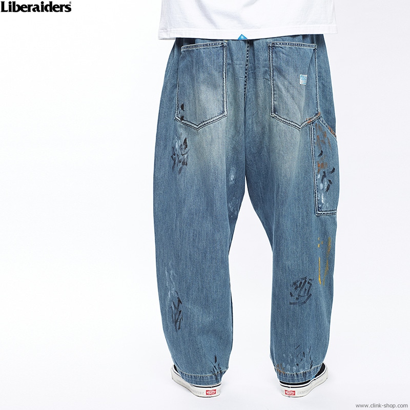 LIBERAIDERS DENIM PAINTER SARROUEL PANTS (INDIGO) #72702