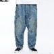 LIBERAIDERS DENIM PAINTER SARROUEL PANTS (INDIGO) #72702