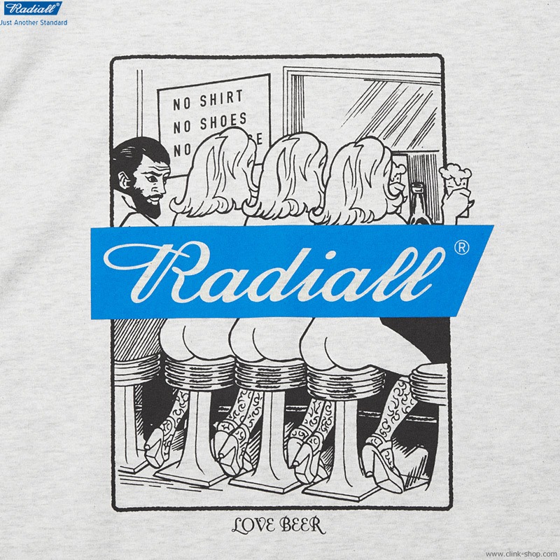 RADIALL BEER - CREW NECK T-SHIRT S/S (OATMEAL) [RAD-22SS-TEE008]