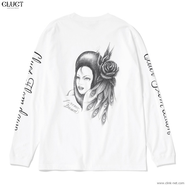 CLUCT L/S TEE BEAUTIFUL WOMAN (WHITE) #03041