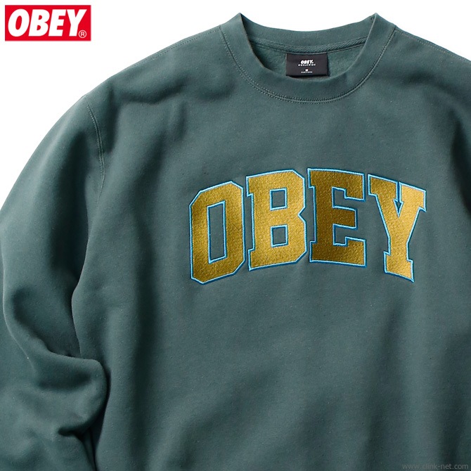OBEY CREW NECK FLEECE "OBEY SPORTS CREW" (ALPINE)
