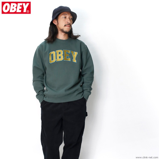 OBEY CREW NECK FLEECE "OBEY SPORTS CREW" (ALPINE)