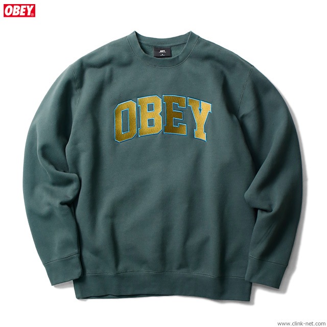 OBEY CREW NECK FLEECE "OBEY SPORTS CREW" (ALPINE)