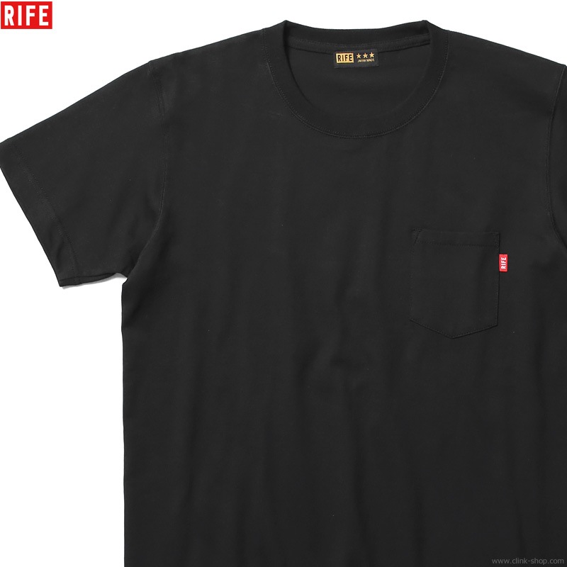 RIFE HEAVYWEIGHT POCKET TEE (BLACK)