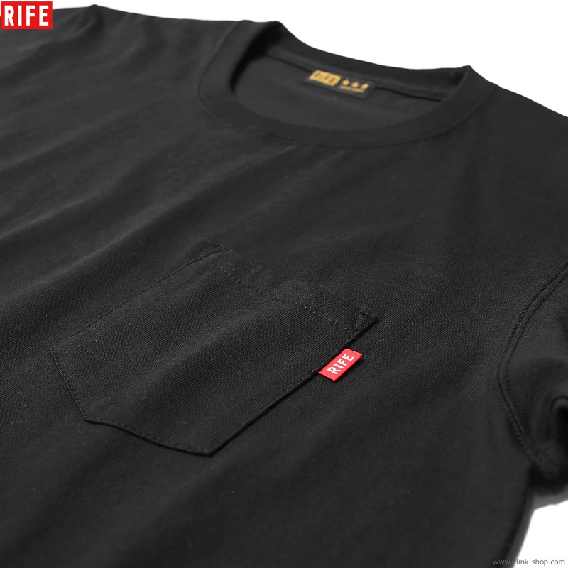 RIFE HEAVYWEIGHT POCKET TEE (BLACK)