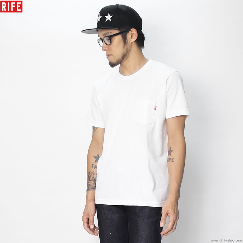 RIFE HEAVYWEIGHT POCKET TEE (WHITE)