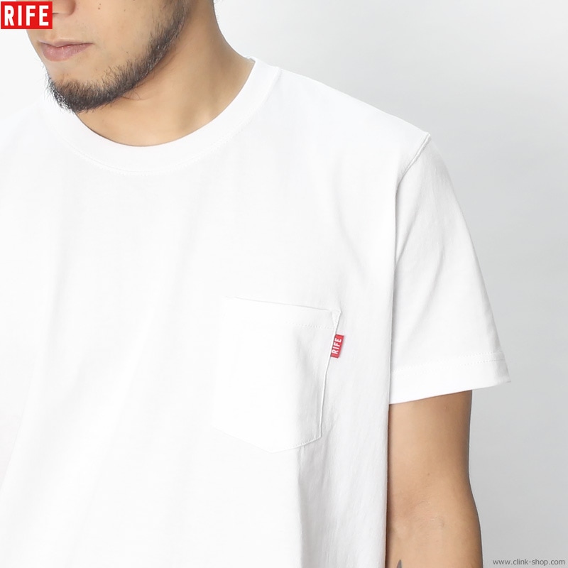 RIFE HEAVYWEIGHT POCKET TEE (WHITE)