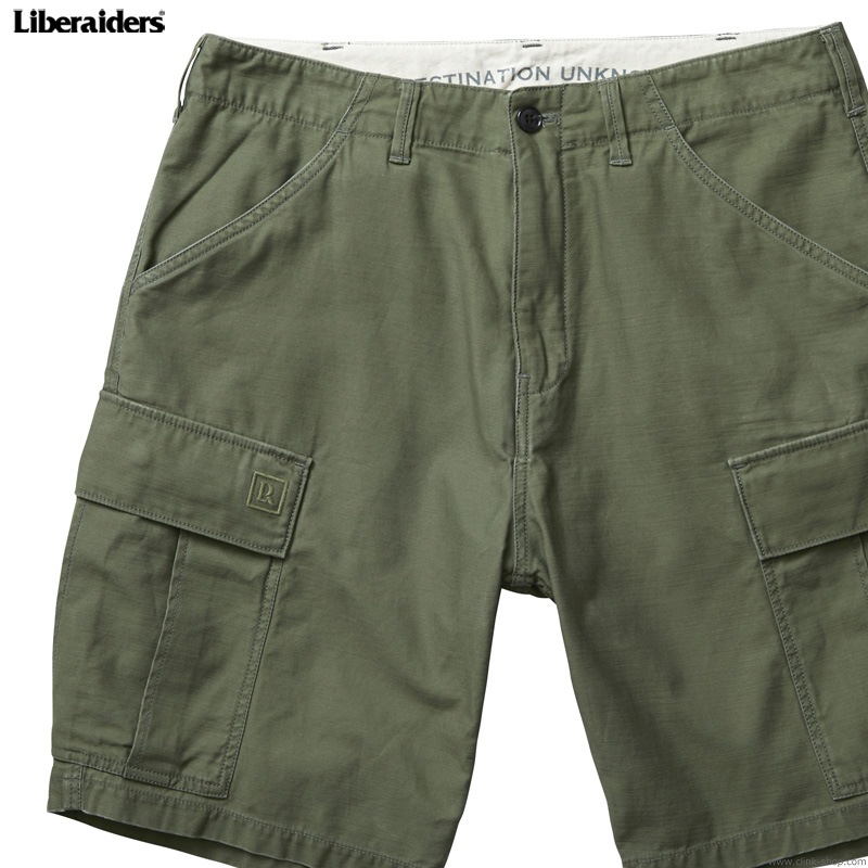 LIBERAIDERS 6 POCKET ARMY SHORTS (OLIVE) #75802