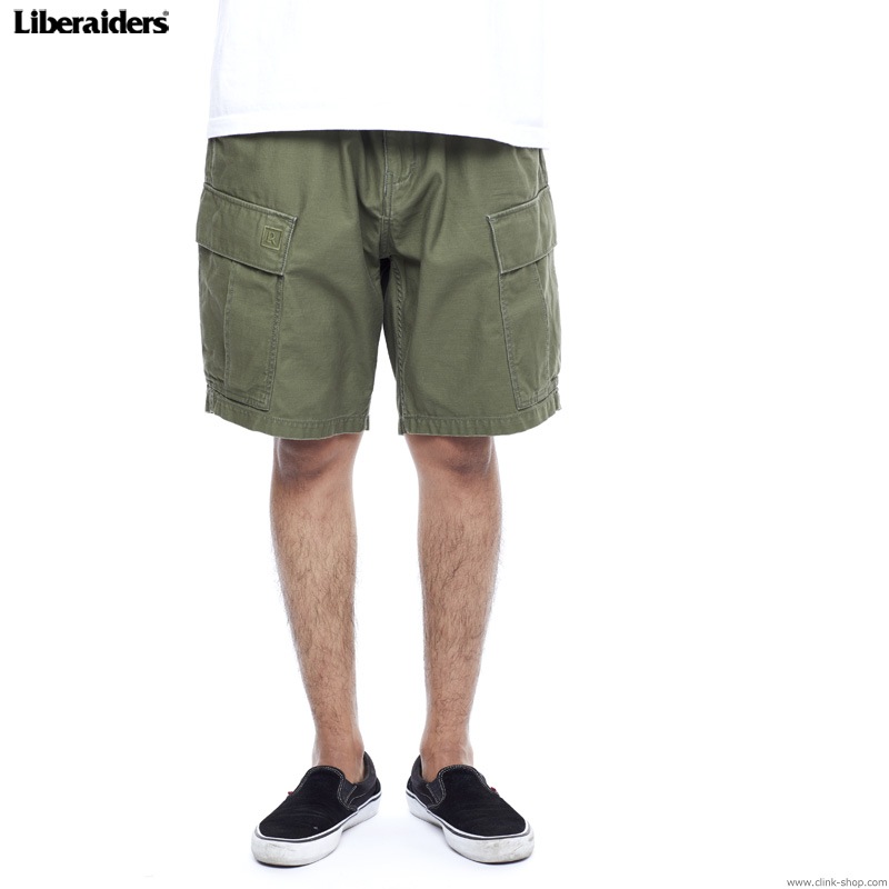 LIBERAIDERS 6 POCKET ARMY SHORTS (OLIVE) #75802