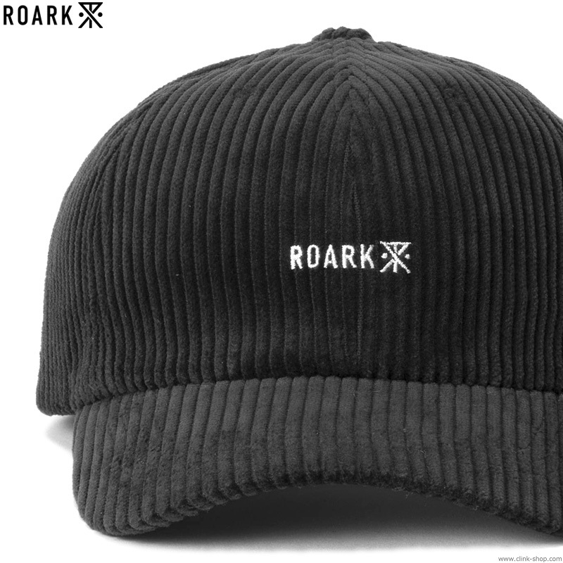 CLINK｜ROARK REVIVAL "LOGO" CORDUROY 6PANEL CAP (BLACK)｜東京・吉祥寺｜SOFTMACHINE・BLUCO・DEUS・PEANUTS&Co