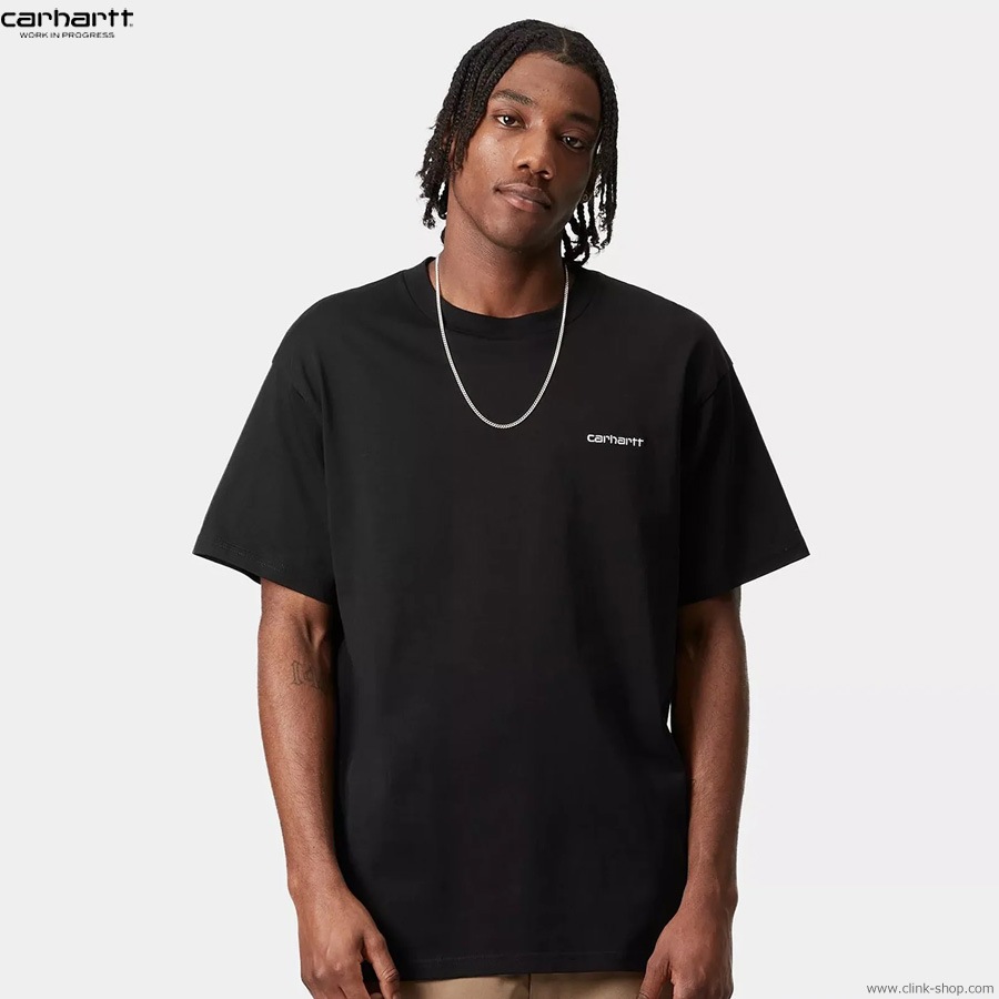 CARHARTT WIP S/S SCRIPT EMBROIDERY T-SHIRT (BLACK)
