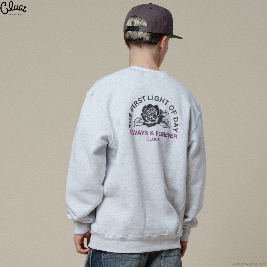 CLUCT ROSE [CREW SWEAT] (ASH) #05051