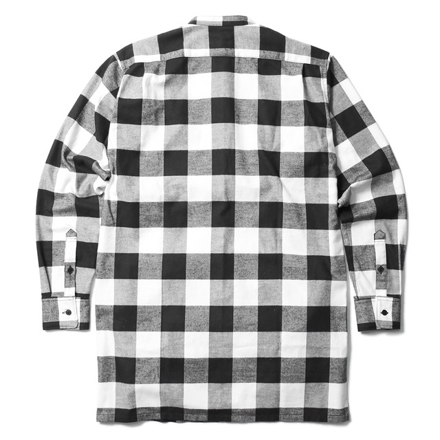 SALE 70��OFF NVM CHECK LONG SH (WHT��BLK) [NVM17A-SH01]