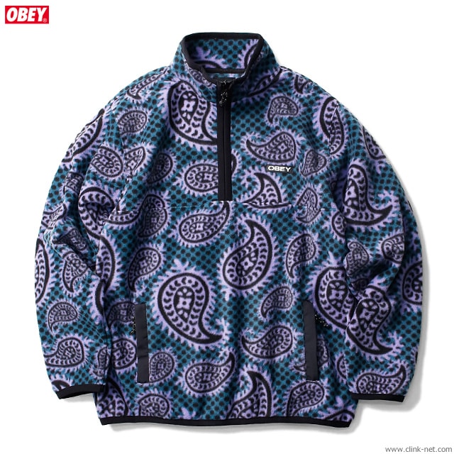 CLINK｜OBEY EISLEY MOCK ZIP (PAISLEY TEAL)｜東京・吉祥寺 