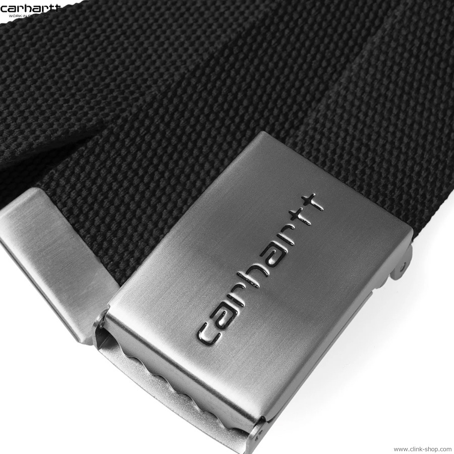 CARHARTT WIP CLIP BELT CHROME (BLACK)