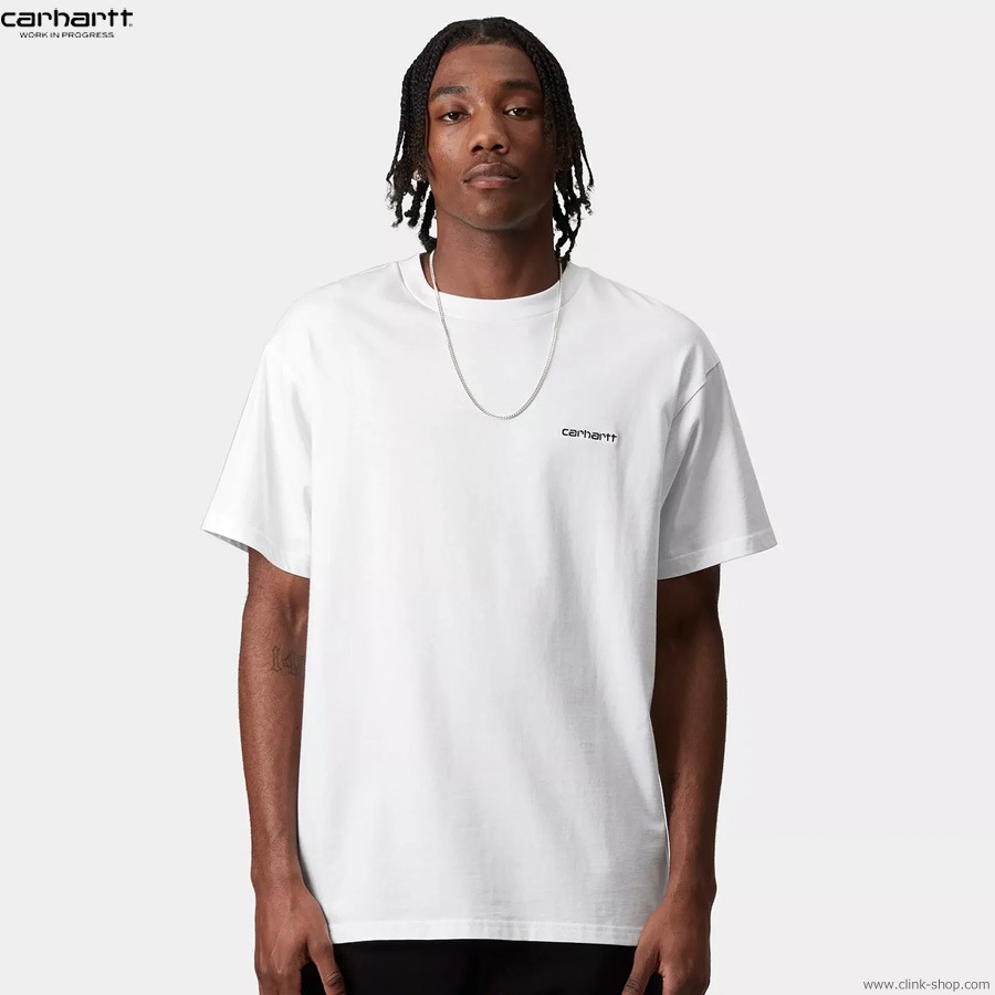 CARHARTT WIP S/S SCRIPT EMBROIDERY T-SHIRT (WHITE)
