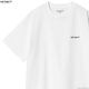 CARHARTT WIP S/S SCRIPT EMBROIDERY T-SHIRT (WHITE)