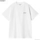 CARHARTT WIP S/S SCRIPT EMBROIDERY T-SHIRT (WHITE)