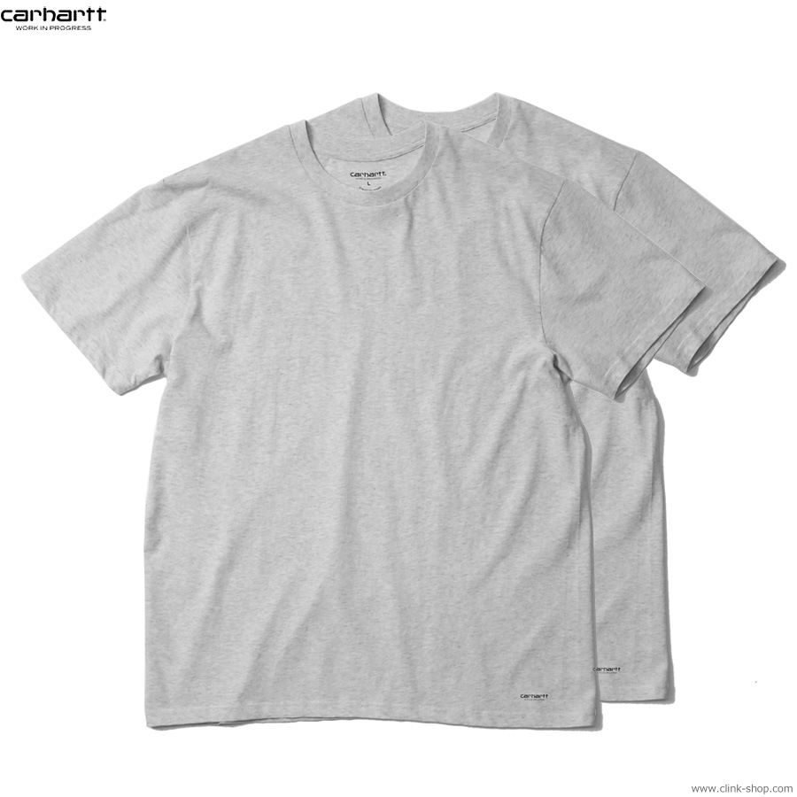 CARHARTT WIP STANDARD CREW NECK T-SHIRT (ASH HEATHER)