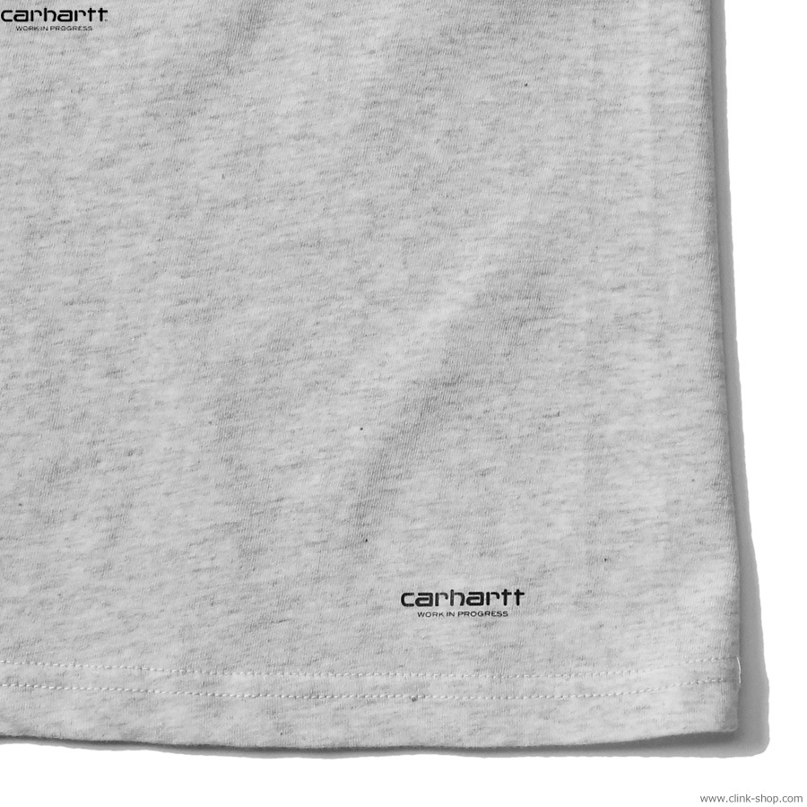 CARHARTT WIP STANDARD CREW NECK T-SHIRT (ASH HEATHER)