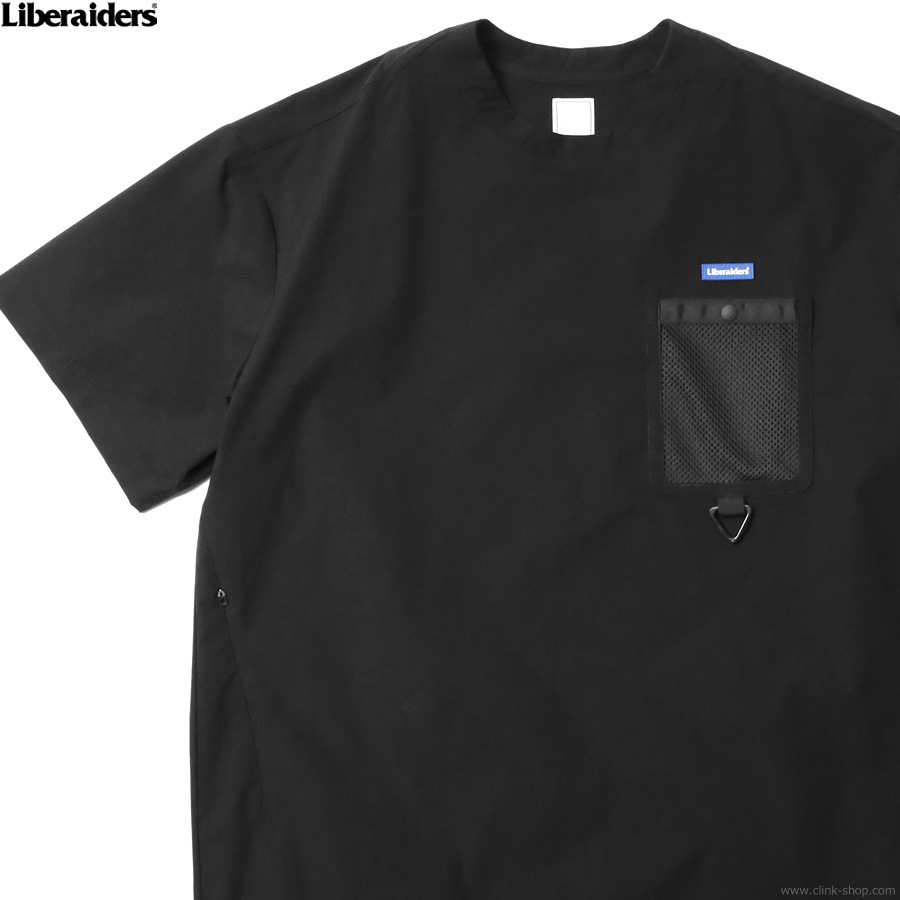 LIBERAIDERS 4WAY STRETCH POCKET TEE (BLACK) #70602